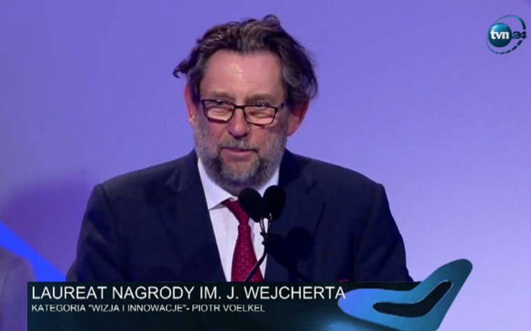 Piotr Voelkel podczas gali Nagrody Polskiej Rady Biznesu im. Jana Wejcherta.