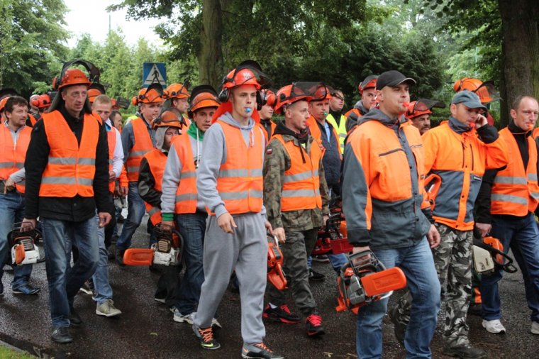 Protest przedsiębiorców leśnych w Szczecinku 31.07.2015