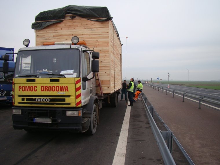 Ponadnormatywny transport drewnianego domku