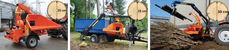 Modele Skorpion 350 RBP i Skorpion 500 RB są wyposażone w wydajny system załadunku drewna w formie dwóch transporterów gąsienicowych.