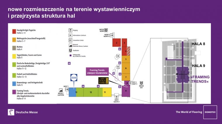 Mapa targów DOMOTEX 2018