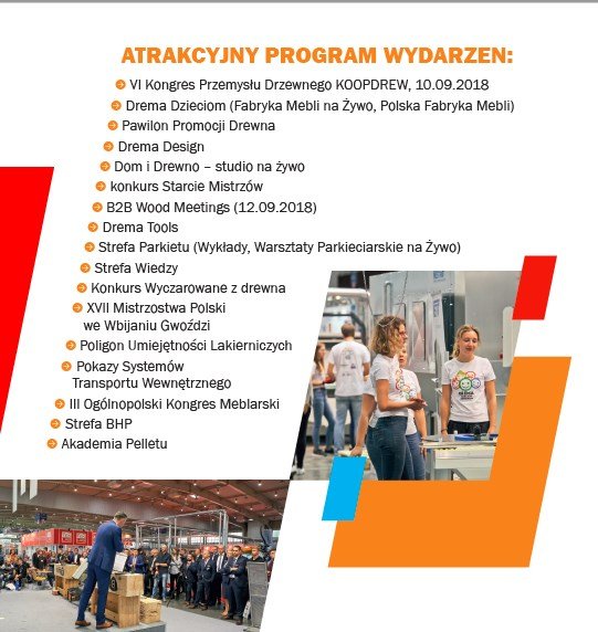 Program wydarzeń targów DREMA 2018