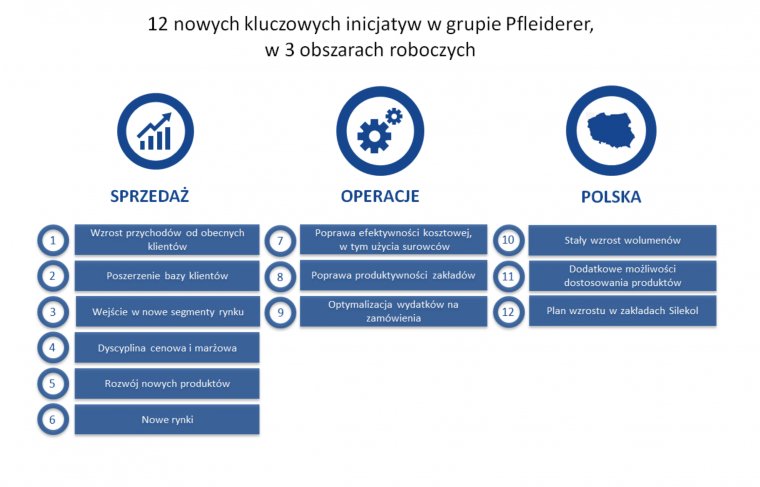 Kluczowe inicjatywy Grupy Pfleiderer