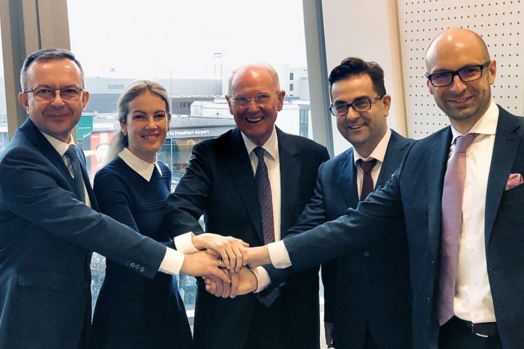 Od lewej: Adam Krzanowski, Ricarda Kusch, Dieter Kusch, Rafał Chwast, Roman Przybylski.