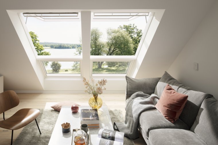 Okna klapowo-obrotowe VELUX z elementami doświetlającymi