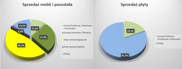 Kierunki sprzedaży produktów Grupy Forte