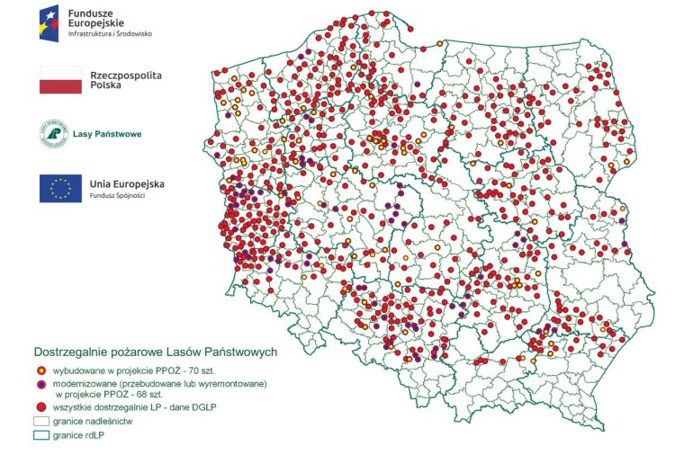 Dostrzegalnie pożarowe Lasów Państwowych