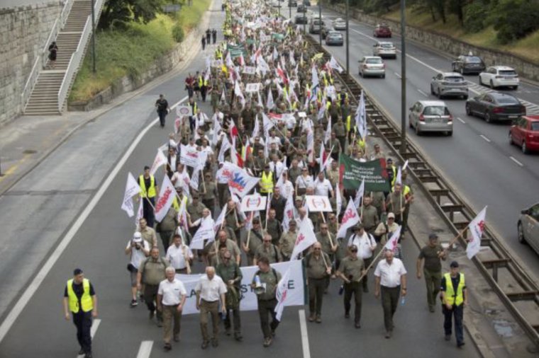 Protest leśników w Warszawie