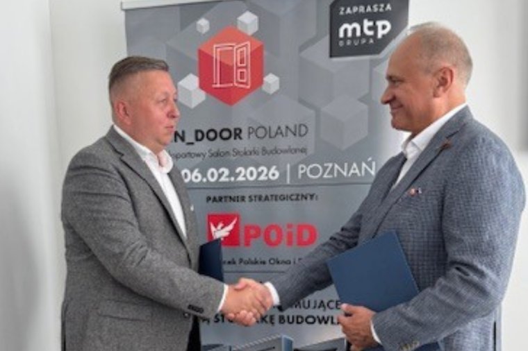 Tomasz Kobierski, Prezes Zarządu Grupy MTP i Janusz Komurkiewicz, Prezes Zarządu Związku Polskie Okna i Drzwi
