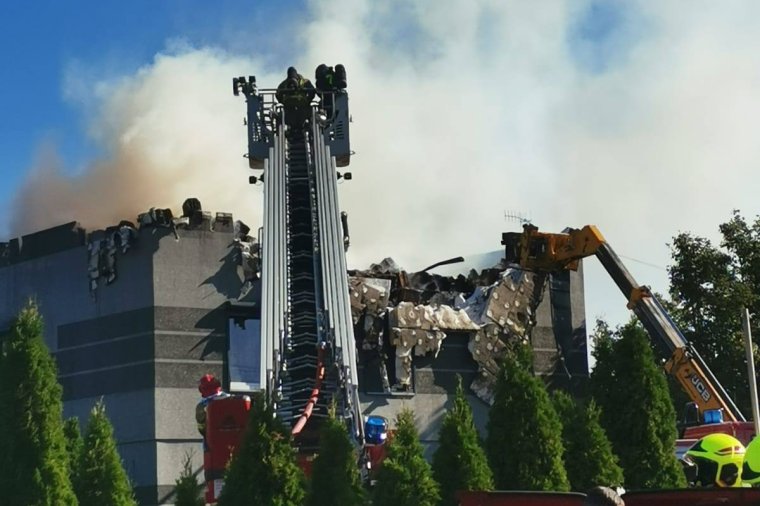 Pożar tartaku w Szczodrzejewie