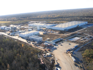 Widok na zakład z "lotu ptaka"