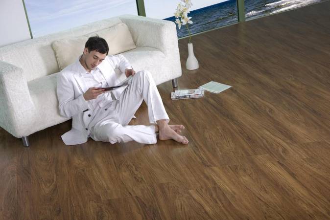 Panele laminowane Teak Borneo z kolekcji Classen Allegro Structure