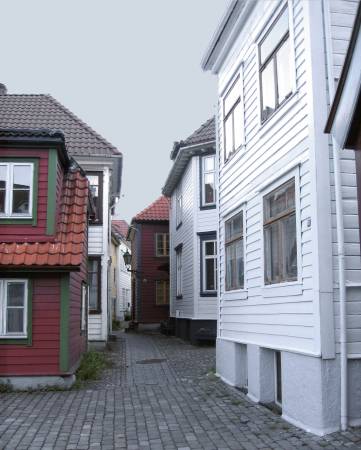 Drewniane domy w Bergen