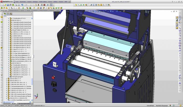 Ekran z oprogramowania SolidWorks