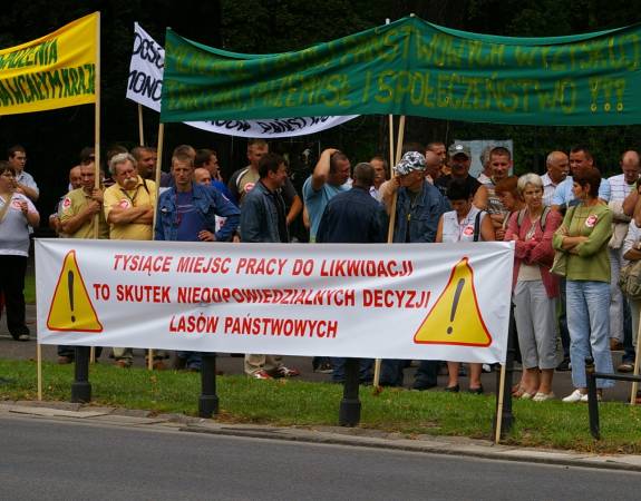 Protest na ulicach Warszawy - lipiec 2008
