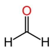 Wzór chemiczny aldehydu mrówkowego (formaldehydu)
