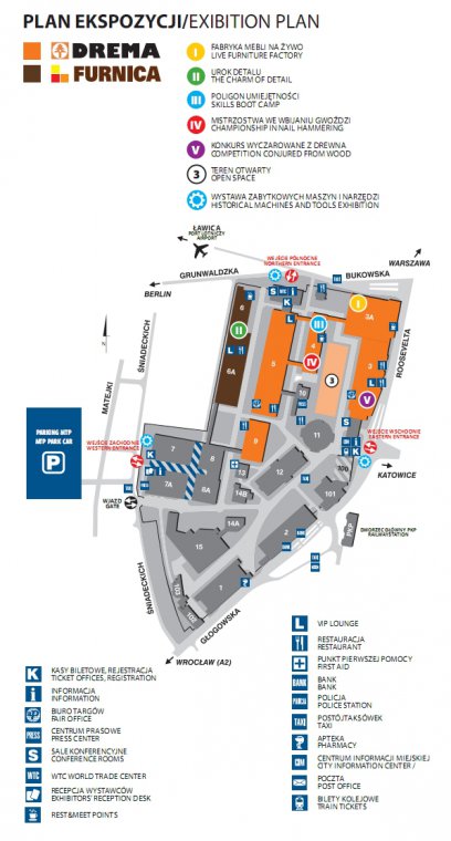 Plan ekspozycji targów Drema i Furnica 2011