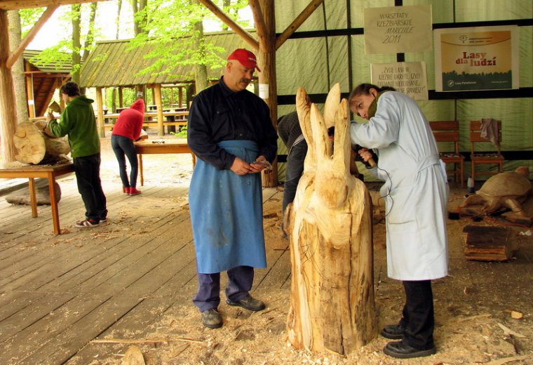 Plener rzeźbiarski w marculskim arboretum