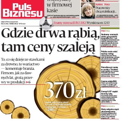 Gdzie drwa rąbią, tam ceny szaleją