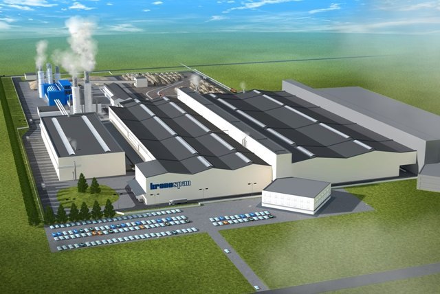 Inwestycja Kronospanu wpisuje się w strategię rozwoju białoruskiego przemysłu drzewnego. Na zdjęciu: wizualizacja zakładu produkcyjnego płyt drewnopochodnych w Smorgoni.