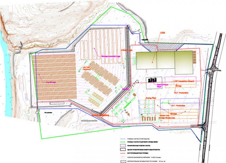 Plan generalny zakładu budowanego przez WoodinterKom