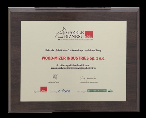 Wood-Mizer Industries jedną z najbardziej dynamicznych firm 2012 roku.