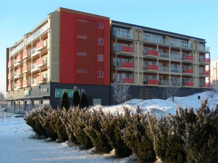 Osiedle Odelsvegen Nord I w Jessheim koło Oslo / Norwegia wybudowane przez Unibep w technologii modułu szkieletowego