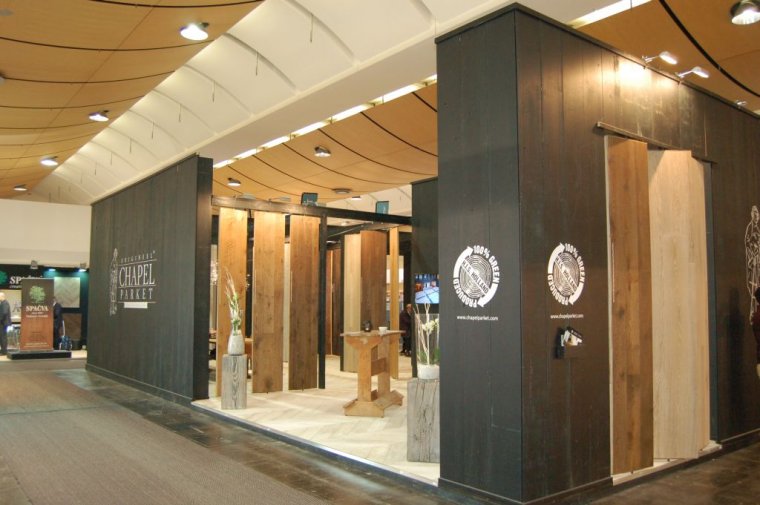 Stoisko prezentujące podłogi Chapel Parket, targi DOMOTEX 2013