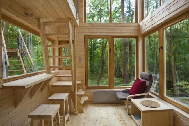 Projekt Wnętrza hotelu W Drzewach w Nałęczowie autorstwa Piotra Jakubowskiego.