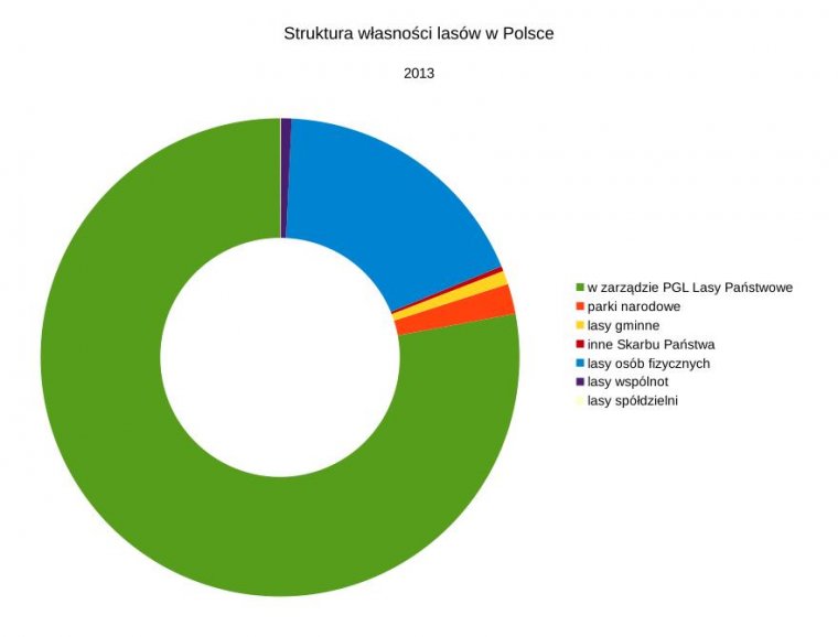 Struktura własności lasów w Polsce 2013