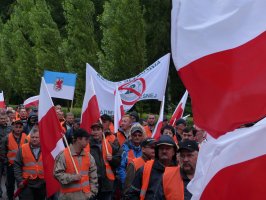 Protest przedsiębiorców leśnych w Szczecinku 31.07.2015