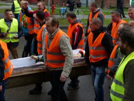 Protest przedsiębiorców leśnych w Szczecinku 31.07.2015