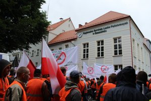 Protest przedsiębiorców leśnych w Szczecinku 31.07.2015