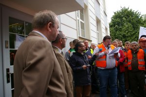 Protest przedsiębiorców leśnych w Szczecinku 31.07.2015