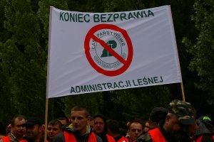 Protest przedsiębiorców leśnych w Szczecinku 31.07.2015