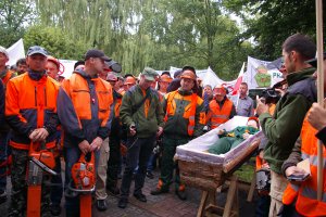 Protest przedsiębiorców leśnych w Szczecinku 31.07.2015