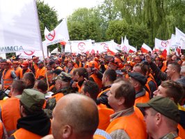 Protest przedsiębiorców leśnych w Szczecinku 31.07.2015