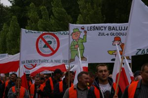Protest przedsiębiorców leśnych w Szczecinku 31.07.2015
