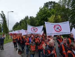 Protest przedsiębiorców leśnych w Szczecinku 31.07.2015