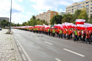 Protest pracodawców i pracowników leśnych w Szczecinie