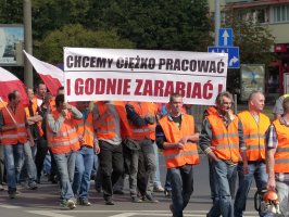 Protest pracodawców i pracowników leśnych w Szczecinie