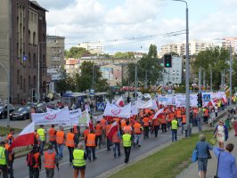Protest pracodawców i pracowników leśnych w Szczecinie