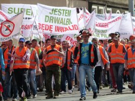 Protest pracodawców i pracowników leśnych w Szczecinie