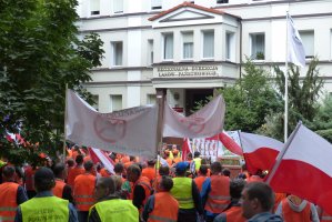 Protest pracodawców i pracowników leśnych w Szczecinie