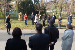 Uroczyste otwarcie wystawy w parku Kampusu Cieszkowskich