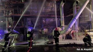 Pożar w fabryce Swiss Krono w Żarach 