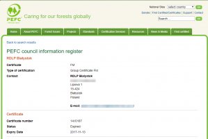 RDLP Białystok straciła certyfikat PEFC
