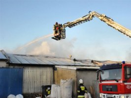 Pożar stolarni w Czempiniu