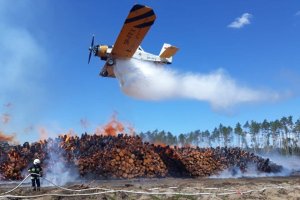 Pożary w lasach dotkniętych ubiegłoroczną klęską wiatrołomów