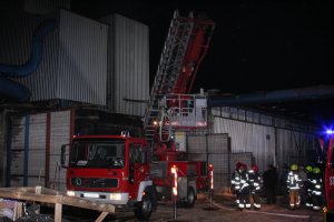 Pożar w tartaku w Dziemianach